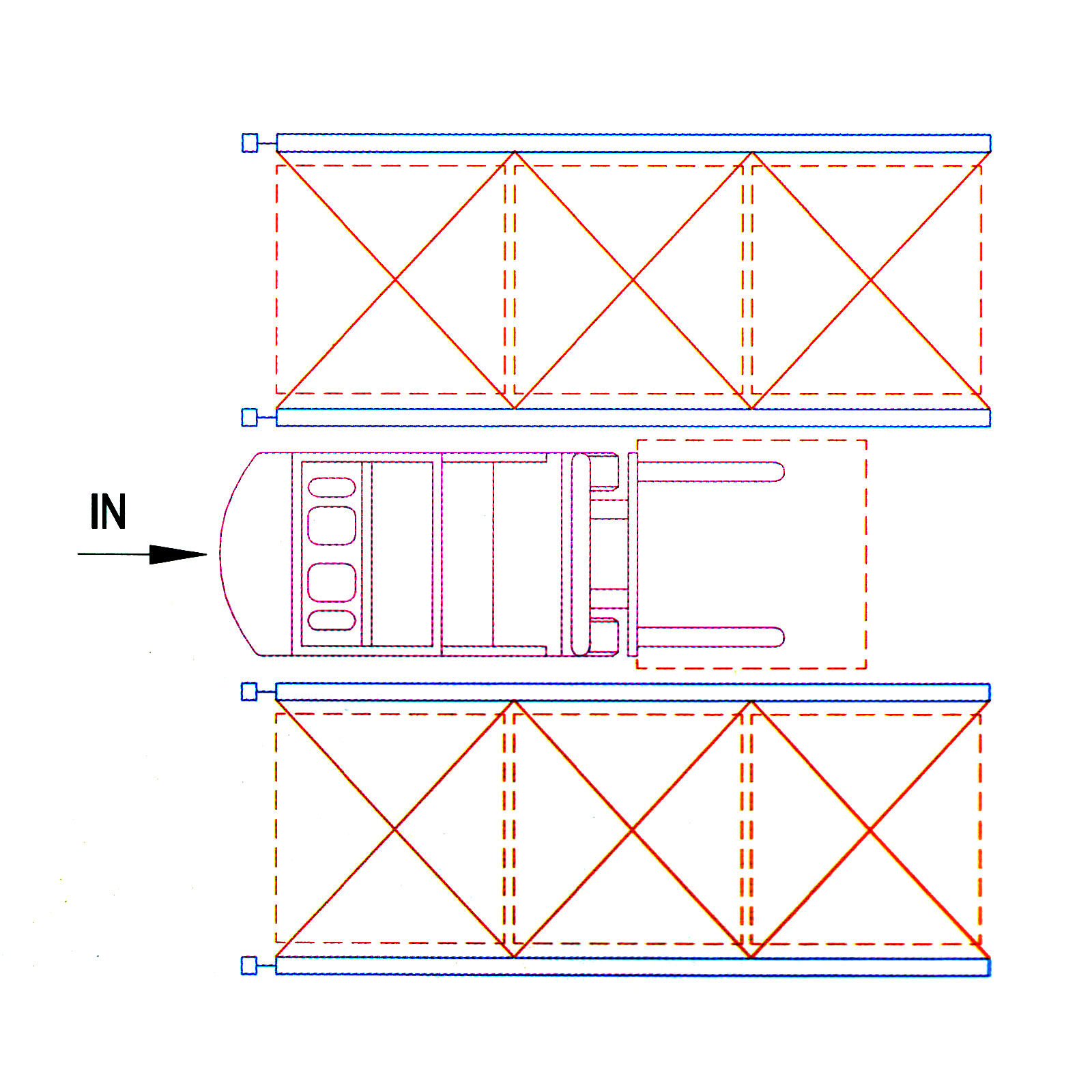 Drive-In Rack-Single Access (Top View)